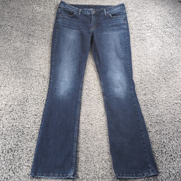 Silver Jeans Women 31x33 Blue Suki Slim Bootcut Stretch Denim Mid Rise Casual - Picture 3 of 10